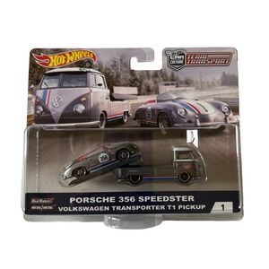 Hot Wheels Team Transport Porsche 356 Speedster Volkswagen Transporter T1 Pickup